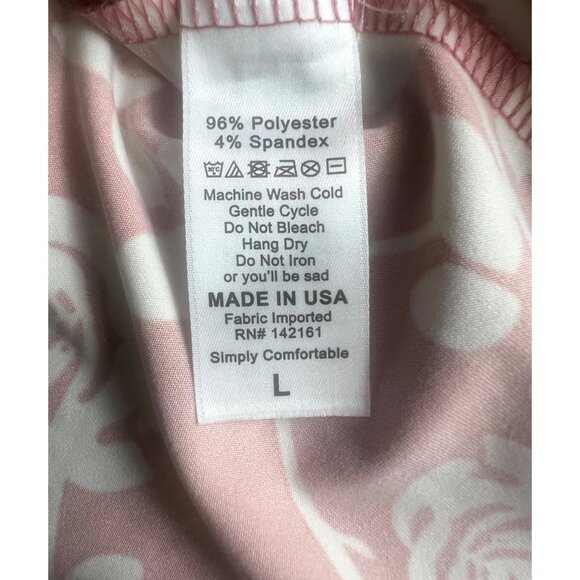 LuLaRoe Maria Floral Maxi Dress Pink & White Short Sleeve Large - Picture 6 of 15